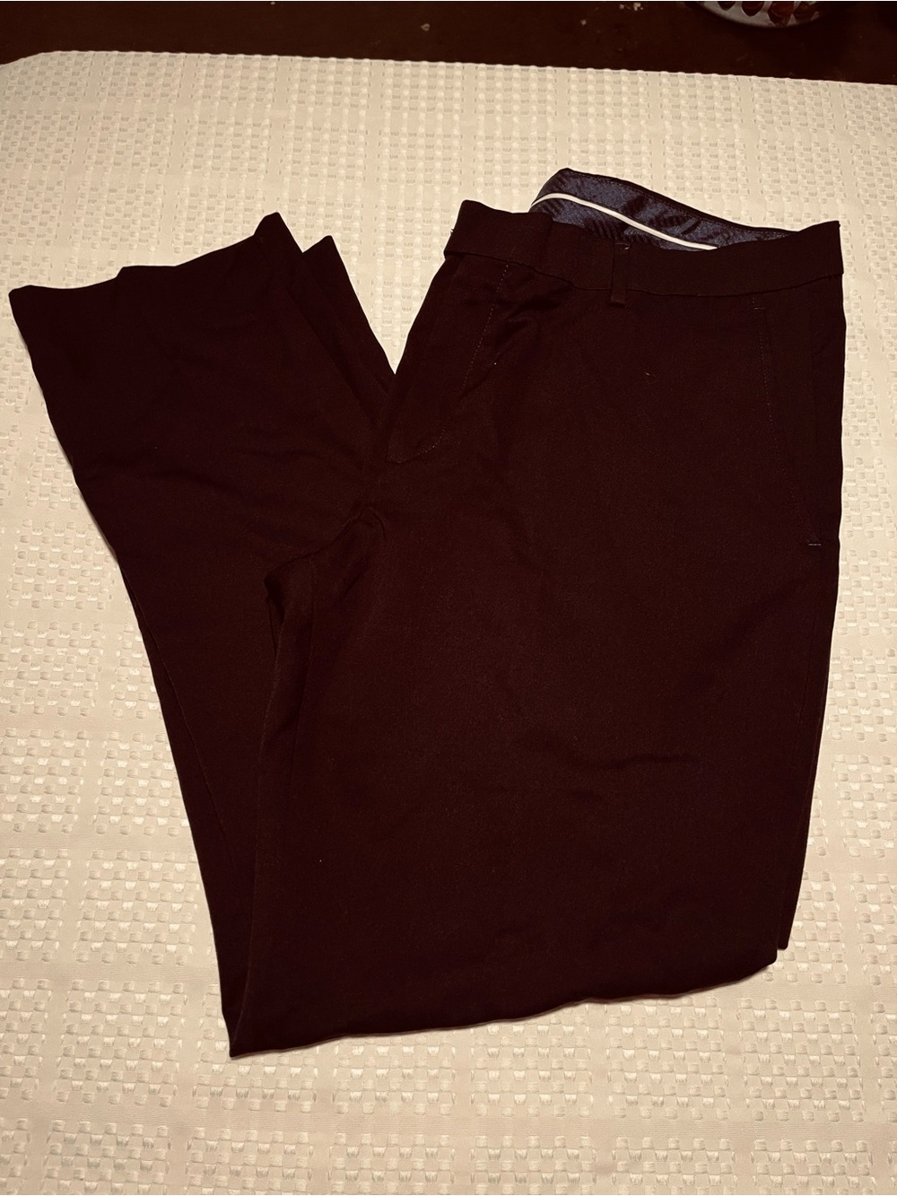 Tommy Hilfiger Men’s 38x30 Black Stretch Dress Pants Performance Flat Front